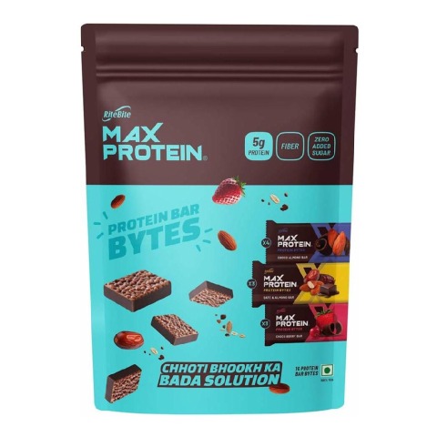 1 - RiteBite Max Protein Bytes, 10 bar(s) Assorted (Choco Almond x 4 ,Choco Berry x 3, Date & Almond x 3)