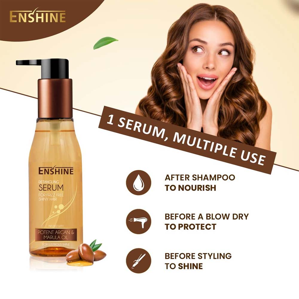 5 - Enshine Detangling Hair Serum,  200 ml  for Frizz Free Shiny Hair 
