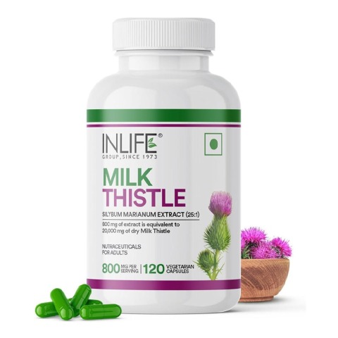 1 - INLIFE Milk Thistle 800mg, 120 veggie capsule(s)
