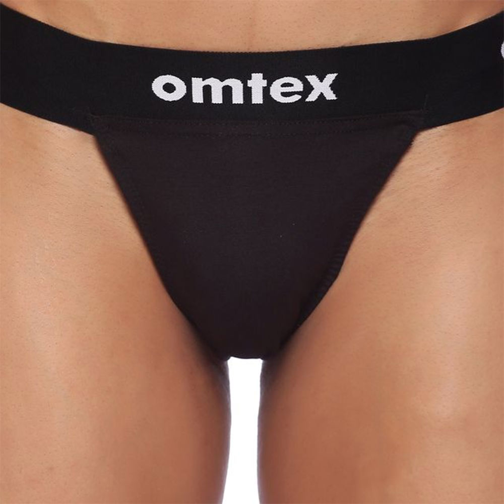 6 - Omtex Rio Supporter Back Covered for Men,  XL  Black 