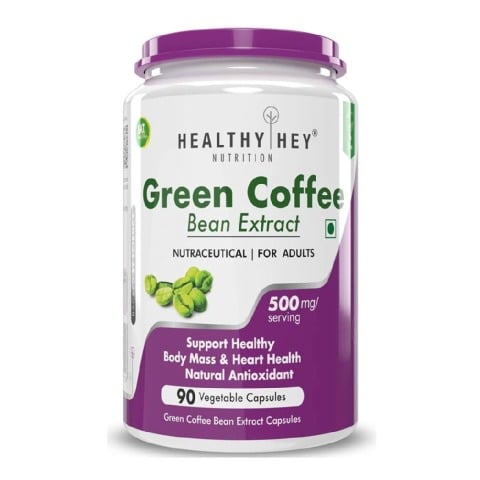 1 - HealthyHey Nutrition Green Coffee Bean Extract,  90 capsules 
