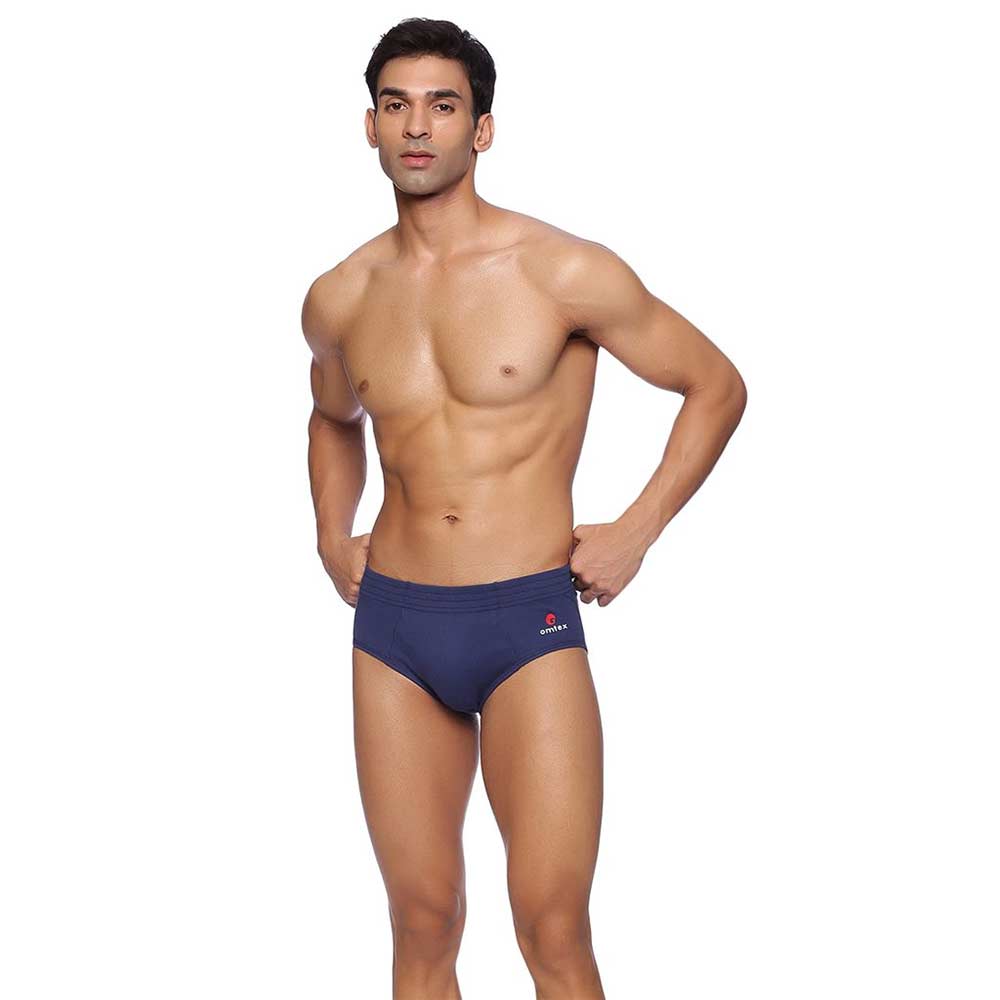 5 - Omtex Sports Brief Cricket Special,  Large  Navy Blue 