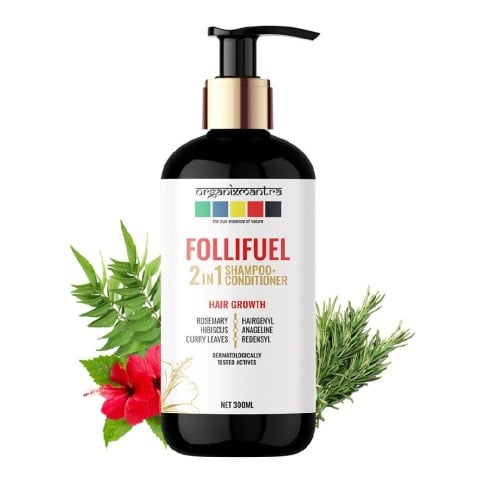 1 - Organix Mantra FolliFuel 2in1 Shampoo + Conditioner,  300 ml  Hair Growth 