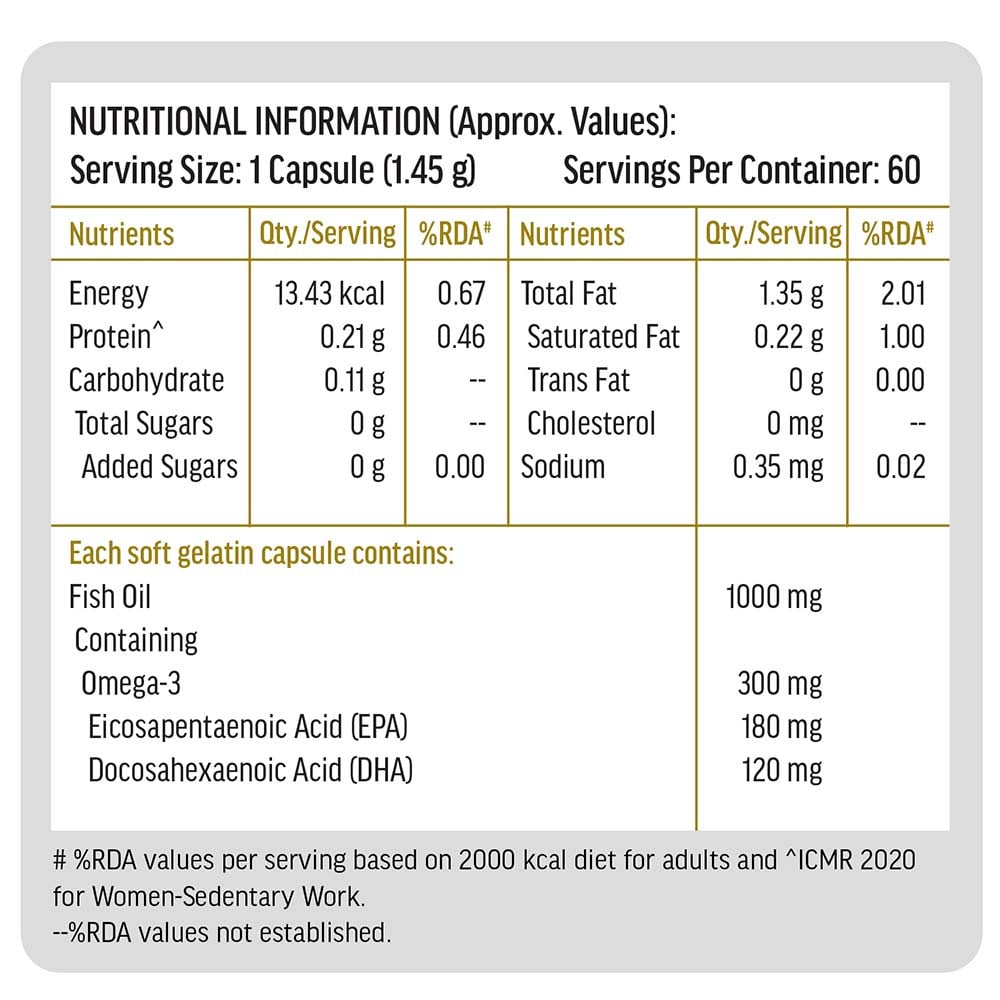 8 - HK Vitals Omega-3 by HealthKart,  60 softgels