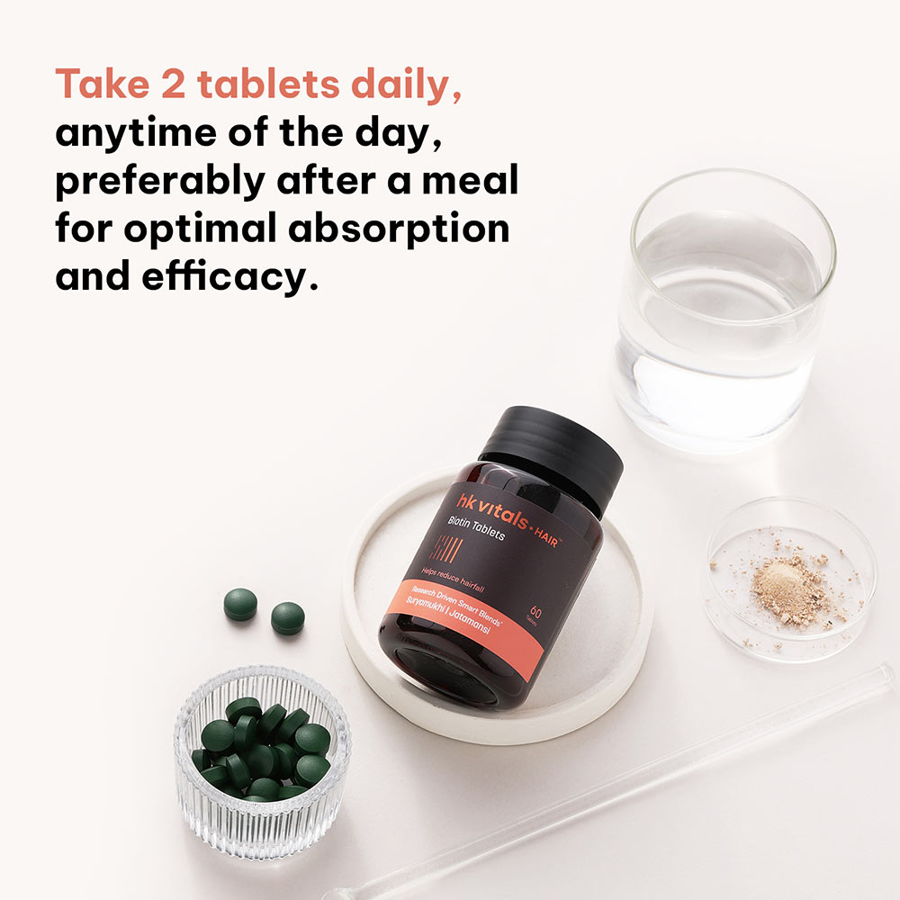 7 - HK Vitals Biotin by HealthKart,  60 tablet(s)  Unflavoured 