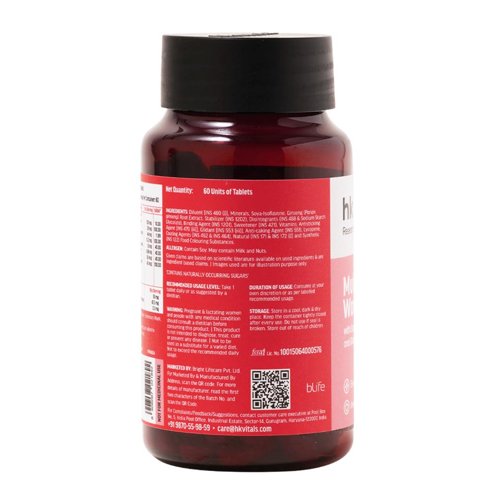 10 - HK Vitals Multivitamin Women with Soya-Isoflavone Lycopene & Ginseng,  60 tablet(s)  Unflavoured 