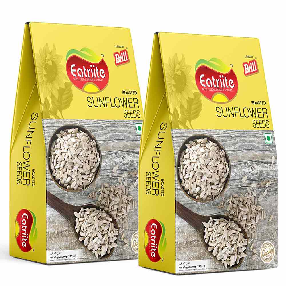 1 - Eatriite Roasted Sunflower Seeds,  Unflavoured (Pack of 2)  200 g 