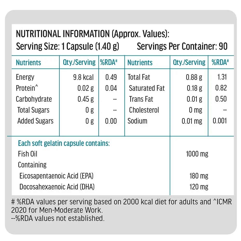 HealthKart HK Vitals Fish Oil 90 capsules - Pack of 2