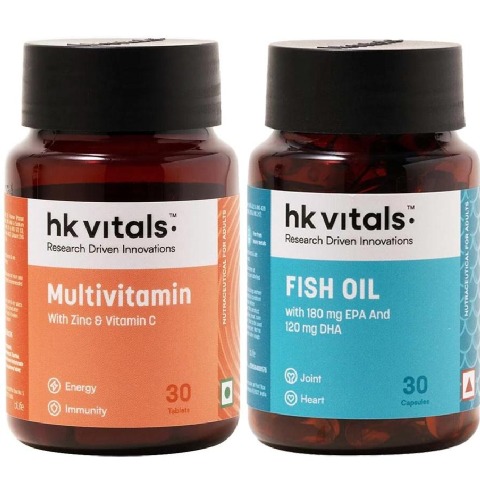 HealthKart HK Vitals Multivitamin & Fish Oil 30 caps combo