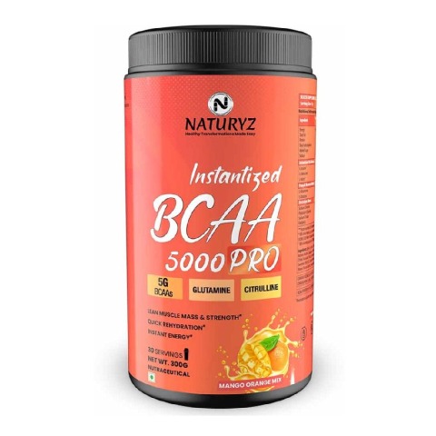 1 - Naturyz Instantized BCAA 5000 PRO,  0.66 lb  30 Servings  Mango Orange Mix 