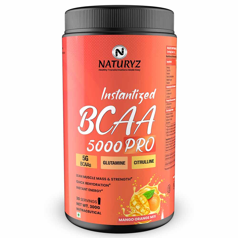 1 - Naturyz Instantized BCAA 5000 PRO,  0.66 lb  30 Servings  Mango Orange Mix 
