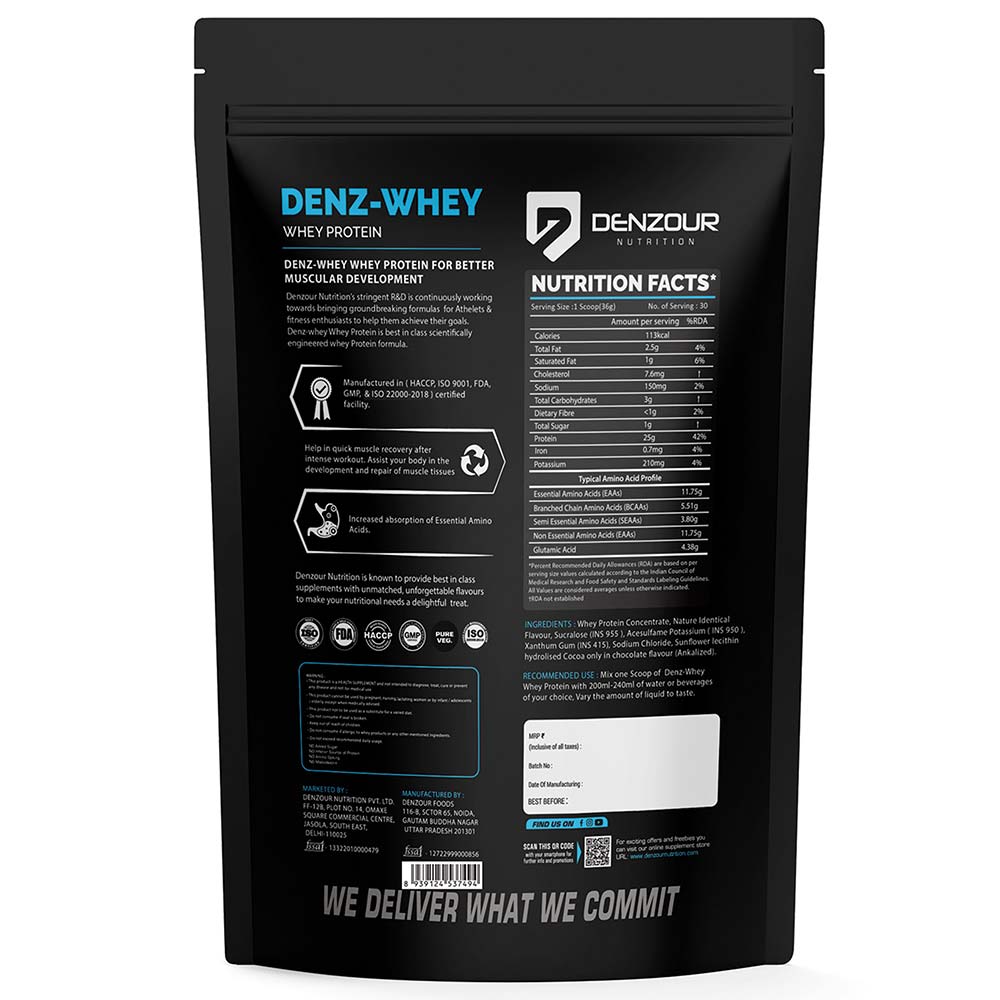 3 - Denzour Nutrition Denz-Whey Protein,  2.38 lb  Cafe Mocha 