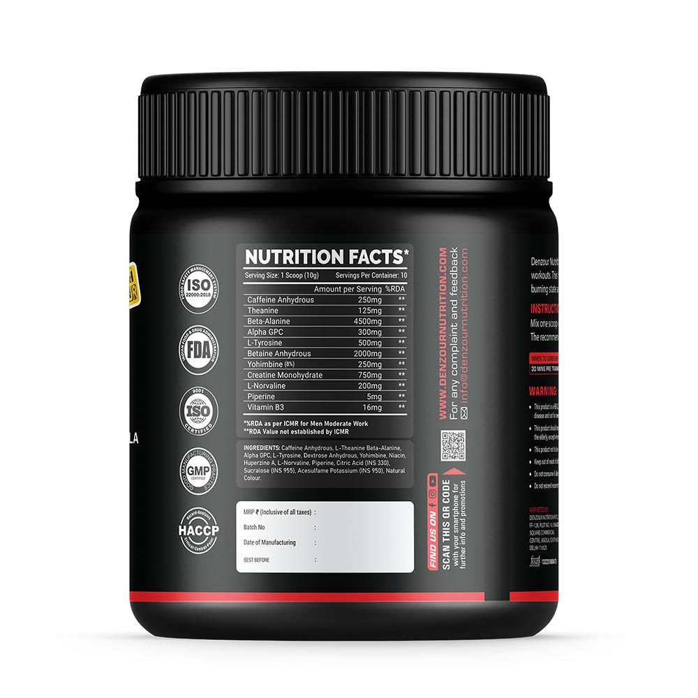 2 - Denzour Nutrition Bee Hp Pre-Workout,  0.22 lb  Blueberry 