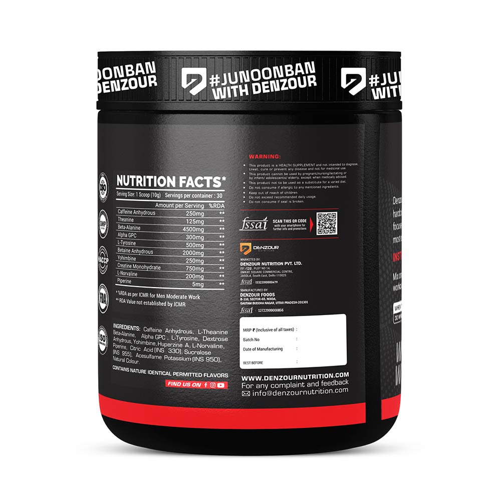3 - Denzour Nutrition Bee Hp Pre-Workout,  0.66 lb  Watermelon 
