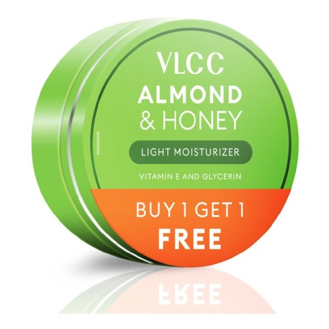 1 - VLCC Almond and Honey Light Moisturiser Cream,  200 g  with Vitamin E & Glycerin (Buy One Get One) 