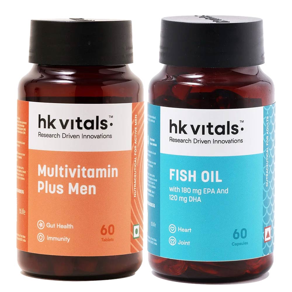 HealthKart HK Vitals Multivitamin Plus Men & Fish Oil 60 Caps Combo-image-6
