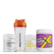Healthfarm ThPreX 0.55lb with Creatine Monohydrate & Intra BCAA Combo- 0.22 lb Blackerry Lemonade