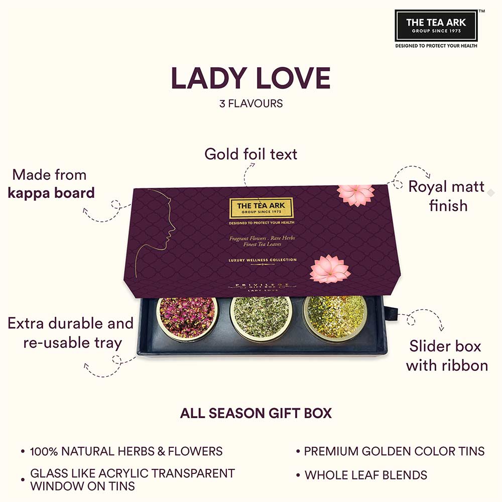 3 - The Tea Ark Lady Love Tea Gift Box,  Assorted - Premium  3 Piece(s)/Pack 