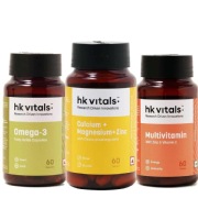 HealthKart HK Vitals Multivitamin & Omega 3 & Calcium 60 Tabs Combo