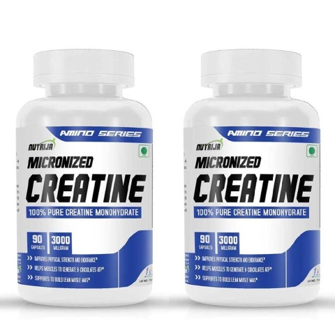 1 - NutriJa Micronized Creatine,  Unflavoured (Pack of 2)  90 capsules 