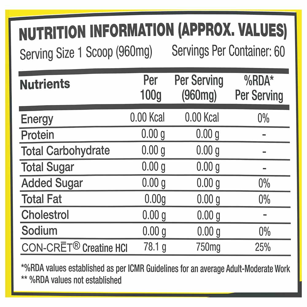 4 - CON-CRET Creatine,  Lemon Lime  0.127 lb 