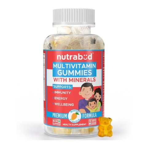 1 - Nutrabud Multivitamin Gummies with Minerals, 60 gummies Mango