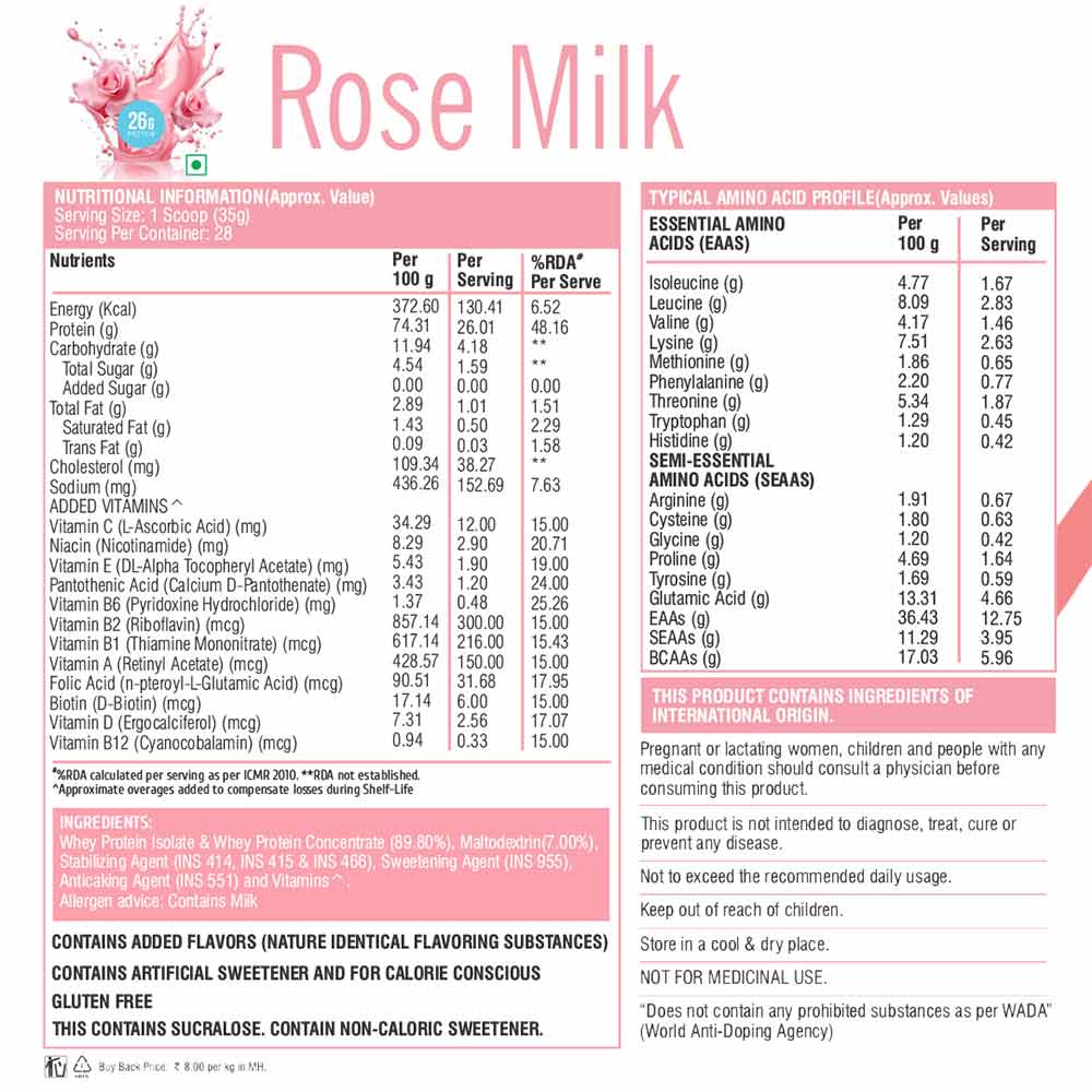 5 - Healthfarm Muscle Whey 2.2lb with Intra BCAA & Creatine Monohydrate Combo,  3 Piece(s)/Pack  Rose Milk, Island Fusion (with Free Shaker) 