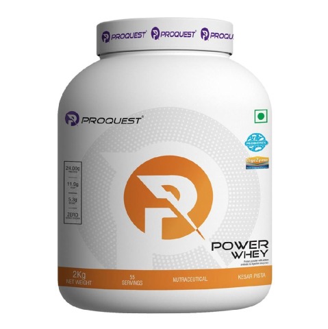1 - Proquest Power Whey Protein,  4.4 lb  Kesar Pista 