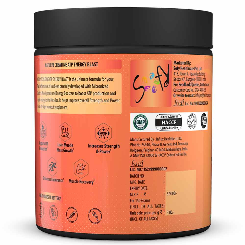 3 - Naturyz Creatine ATP Energy Blast,  Watermelon  0.33 lb 