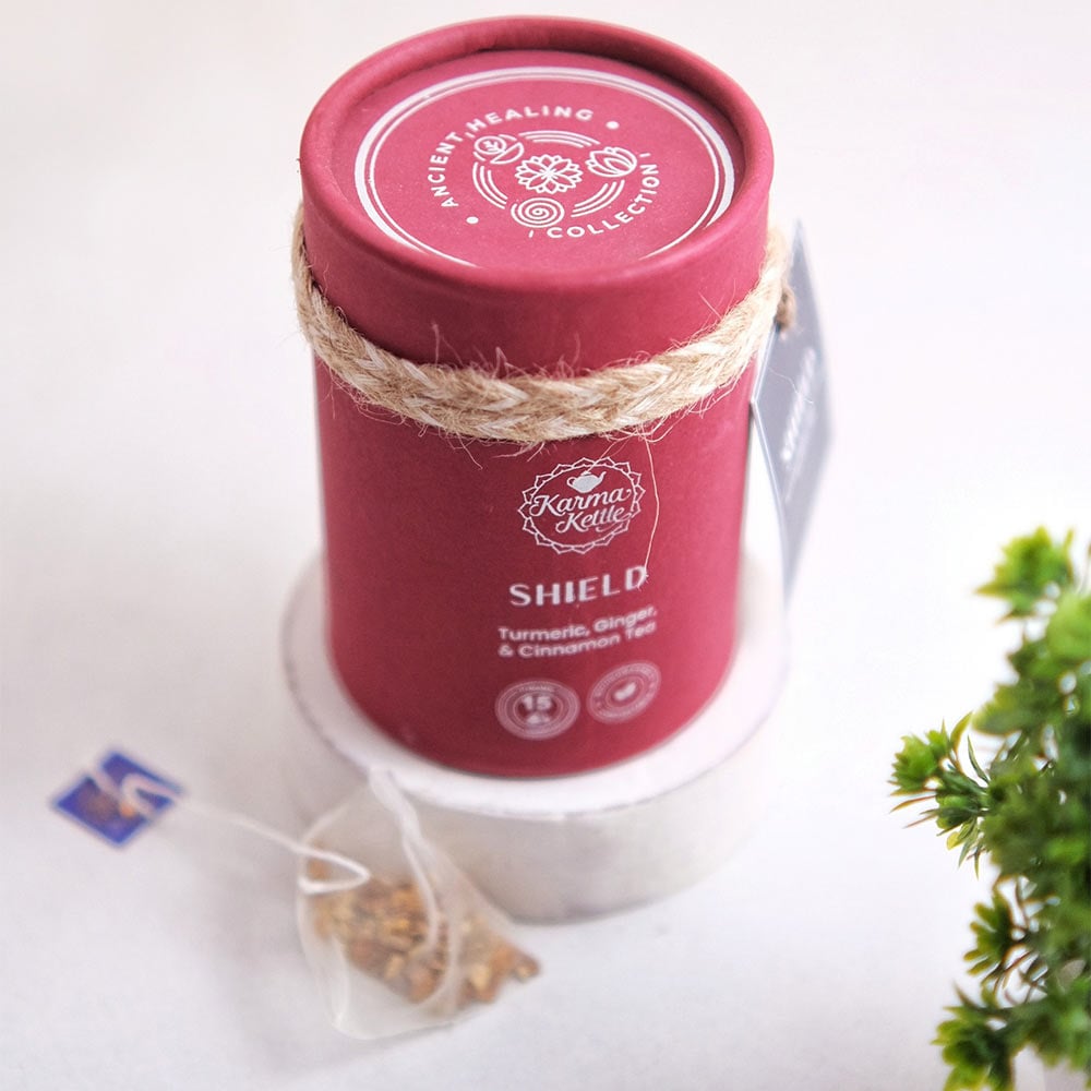 7 - Karma Kettle Shield Turmeric Ginger & Cinnamon Tea,  Natural  15 Tea Bag(s) 