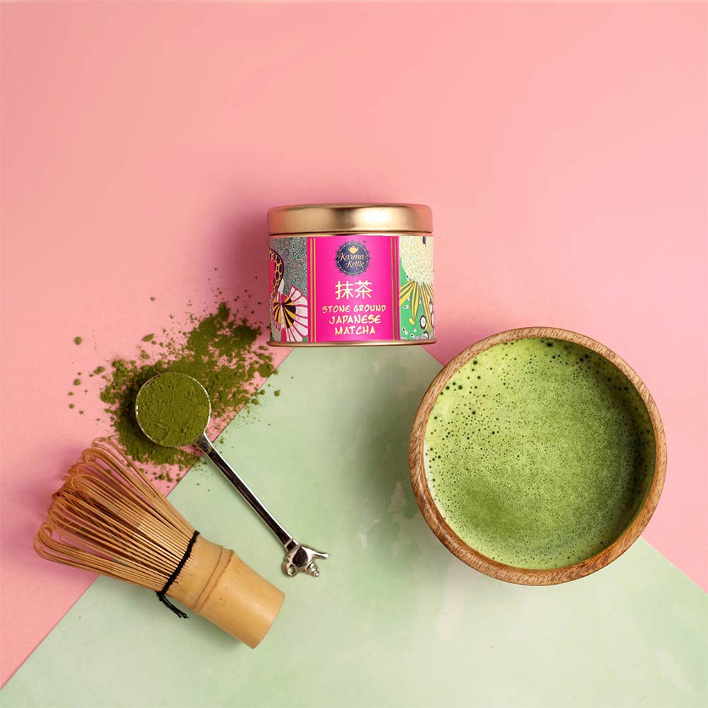 2 - Karma Kettle Stone Ground Japanese Matcha Green Tea Powder,  50 g  Natural 