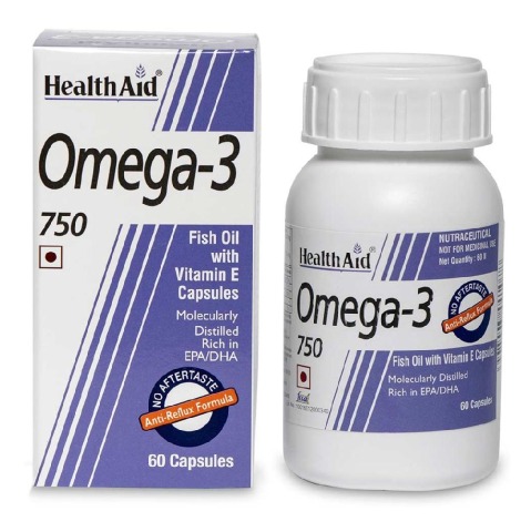 1 - HealthAid Omega 3 750,  60 capsules 