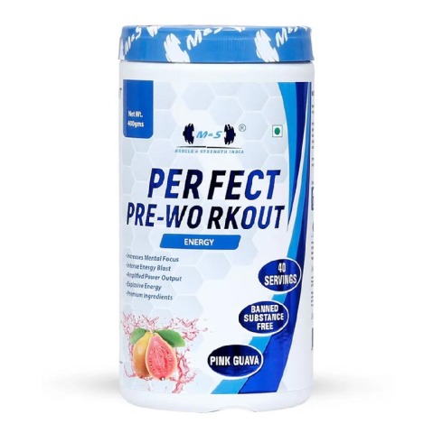 1 - Muscle & Strength Perfect Pre-Workout,  0.88 lb  Pink Guava - India 