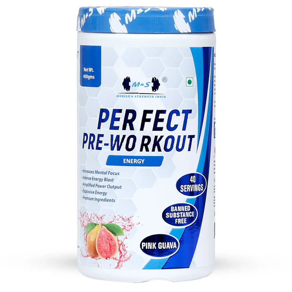 1 - Muscle & Strength Perfect Pre-Workout,  0.88 lb  Pink Guava - India 