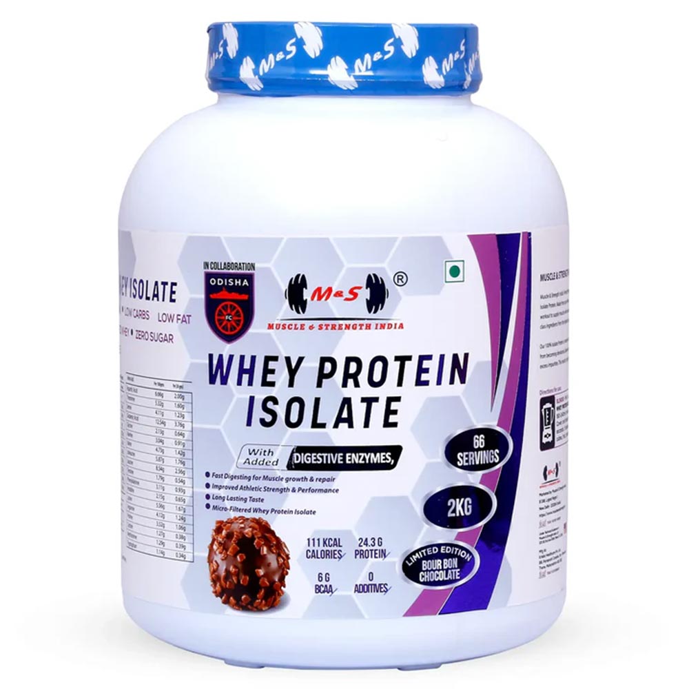 1 - Muscle & Strength Whey Protein Isolate,  4.4 lb  Bour Bon Chocolate 