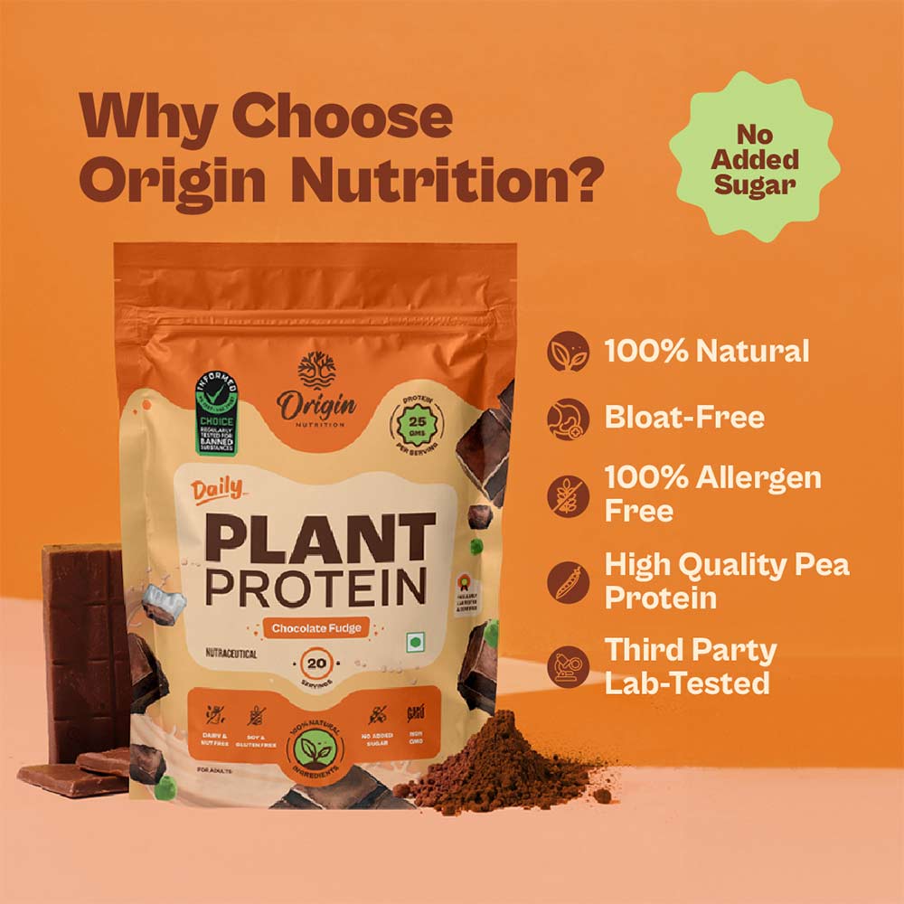 4 - Origin Nutrition Plant Protein,  1.80 lb  Chocolate Fudge 