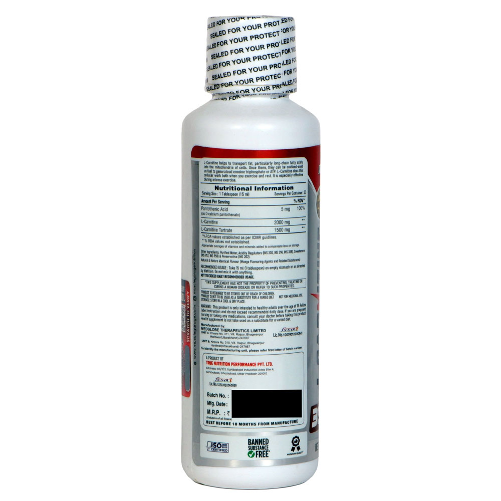 2 - Muscle Garage L-Carnitine 3500mg Liquid,  450 ml  Mango Splash 