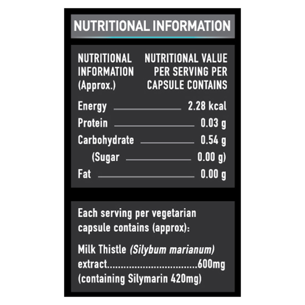 MuscleBlaze Milk Thistle 60 capsules Unflavoured - Pack of 2