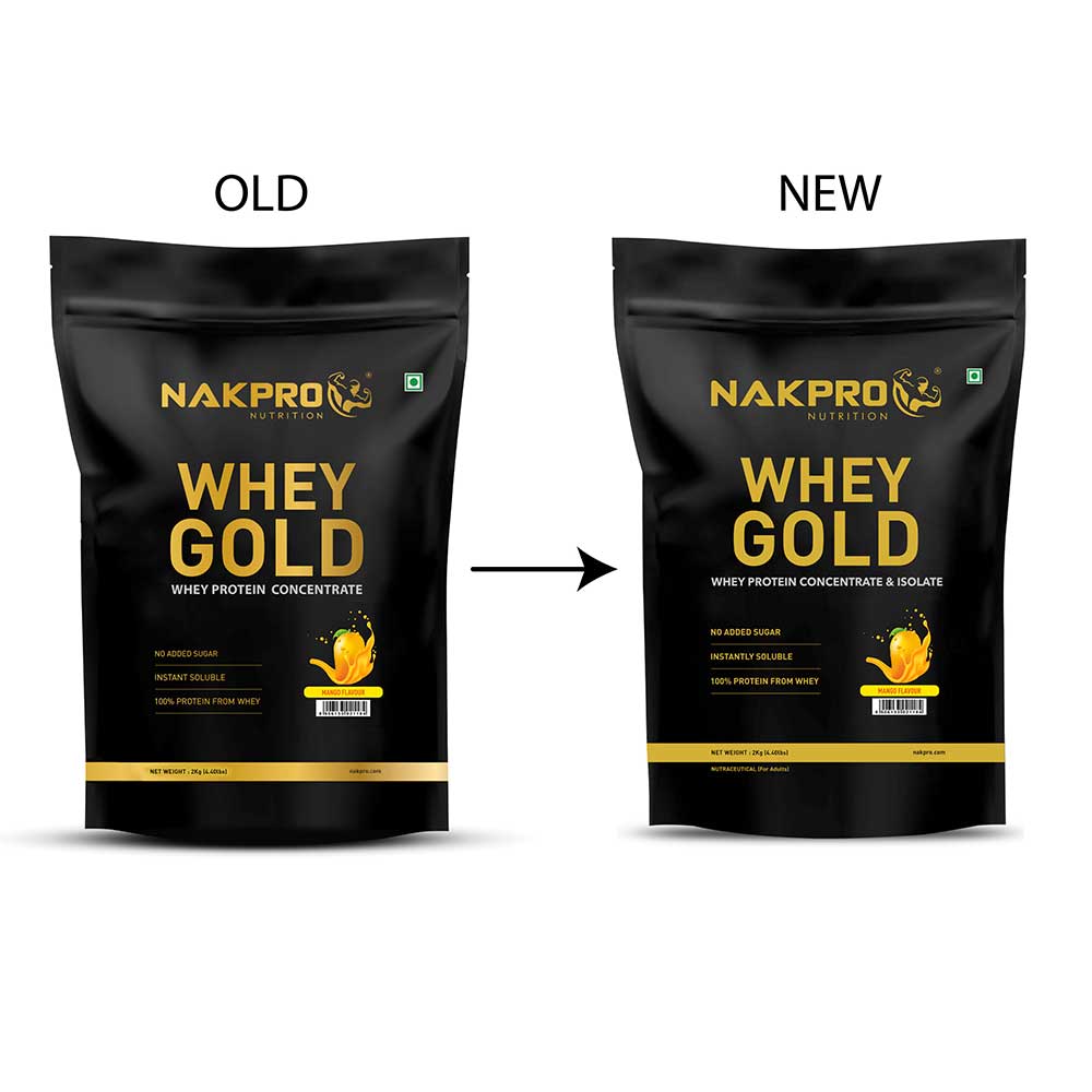 7 - Nakpro Whey Gold Protein Concentrate,  4.4 lb  Mango 