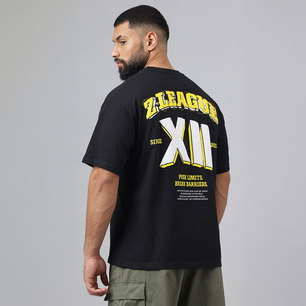 5 - MuscleBlaze Z-League T-Shirt,  Black  Large