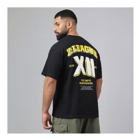 6 - MuscleBlaze Z-League T-Shirt,  Black  XL