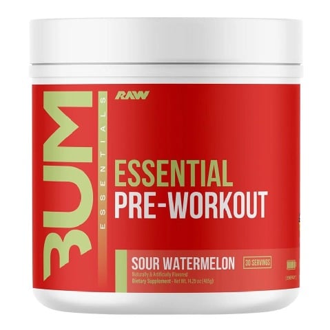 1 - RAW CBUM Essential Pre-Workout,  0.89 lb  Sour Watermelon 