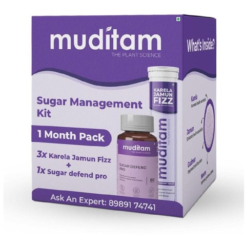 1 - Muditam Sugar Management Kit (1 Month Pack),  1 Piece(s)/Pack 