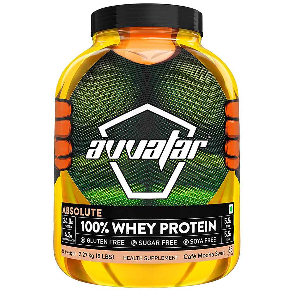 1 - Avvatar Absolute 100% Whey Protein,  5 lb  Cafe Mocha Swirl 