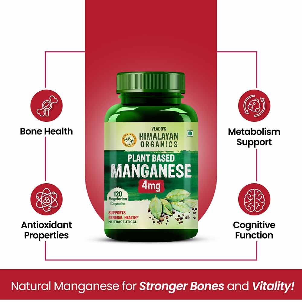 5 - Himalayan Organics Plant Based Manganese,  120 veggie capsule(s) 