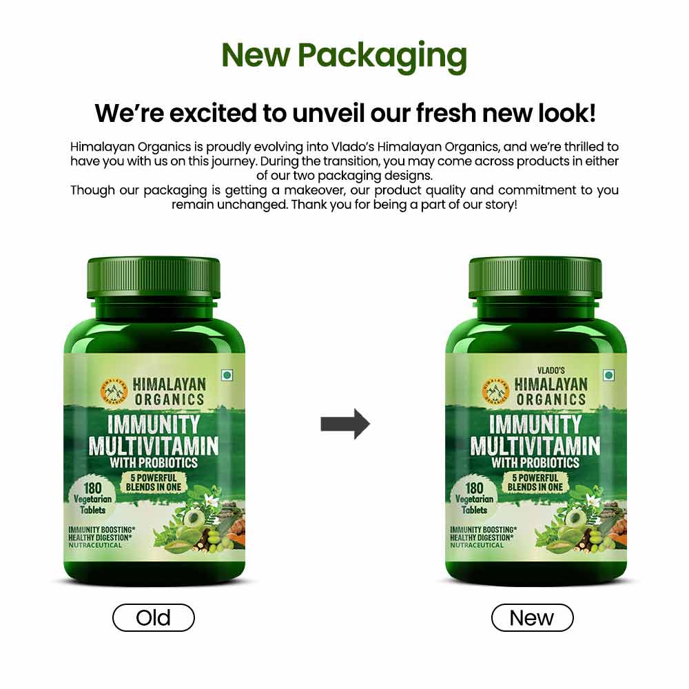 2 - Himalayan Organics Immunity Multivitamin with Probiotics,  180 tablet(s)  Unflavoured 