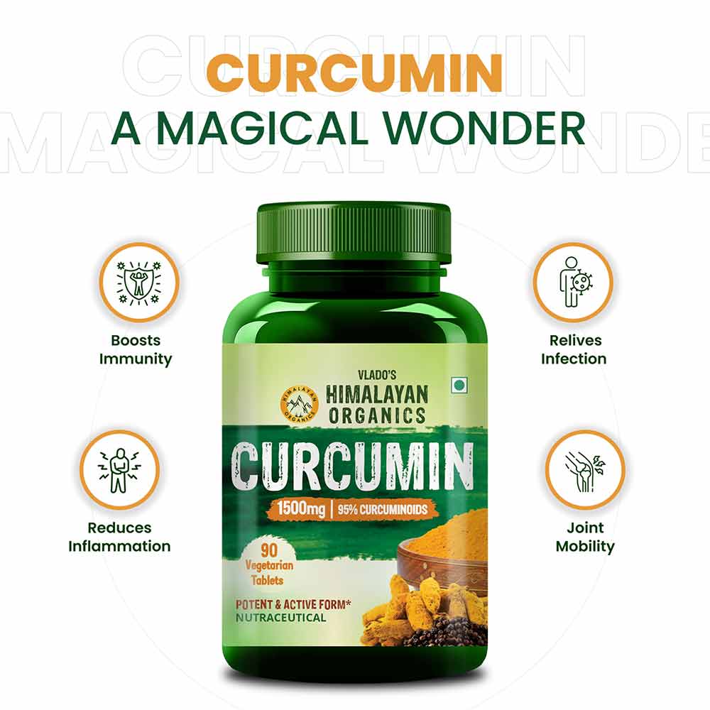 5 - Himalayan Organics Curcumin 1500mg,  90 tablet(s) 