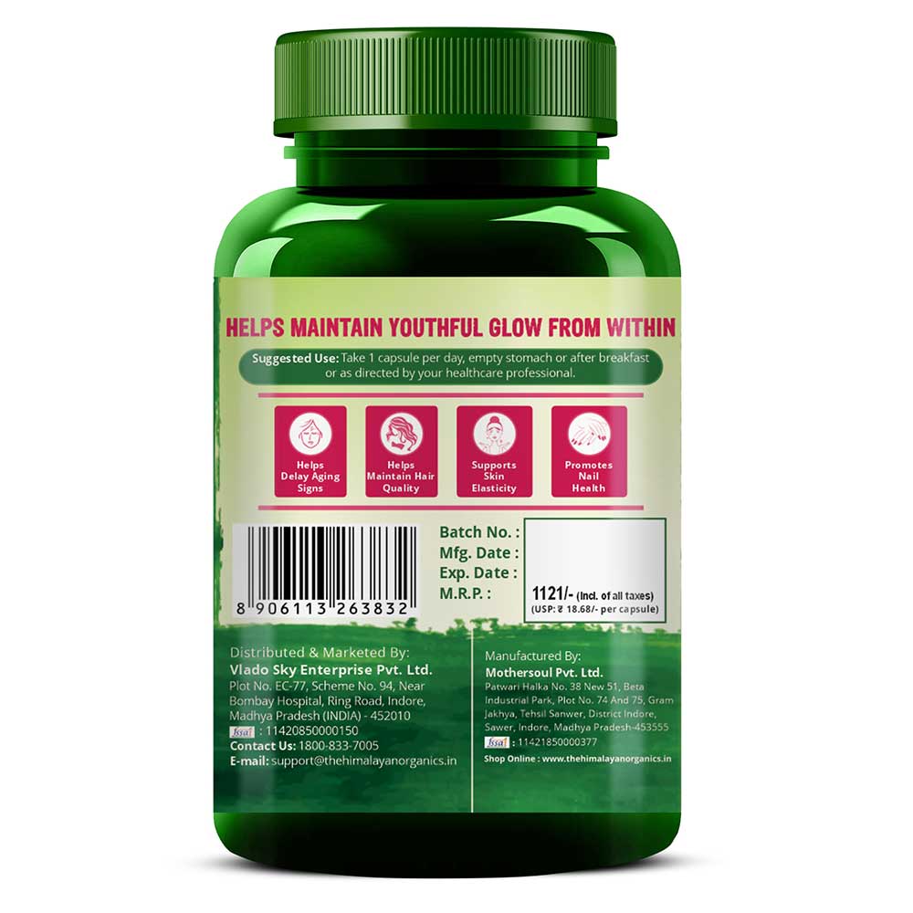 3 - Himalayan Organics Plant Based Collagen Builder,  60 veggie capsule(s)  Unflavoured (with 8 B Vitamins) 