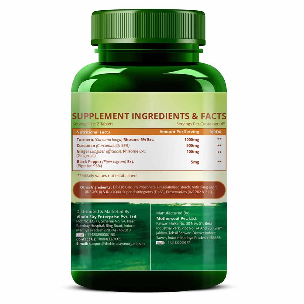 4 - Himalayan Organics Curcumin 1500mg,  90 tablet(s) 