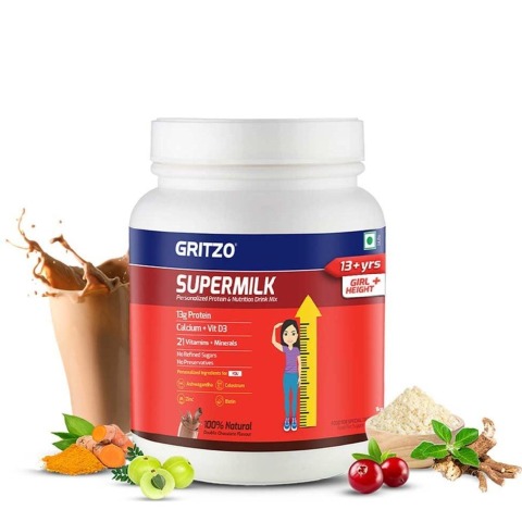 1 - Supermilk Height+ for Girl 13+ years, 1 kg Double Chocolate
